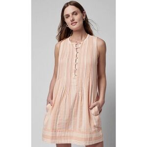 FAHERTY | Isha Organic Cotton Striped Sleeveless Casual with Pockets Dress‎ XXL